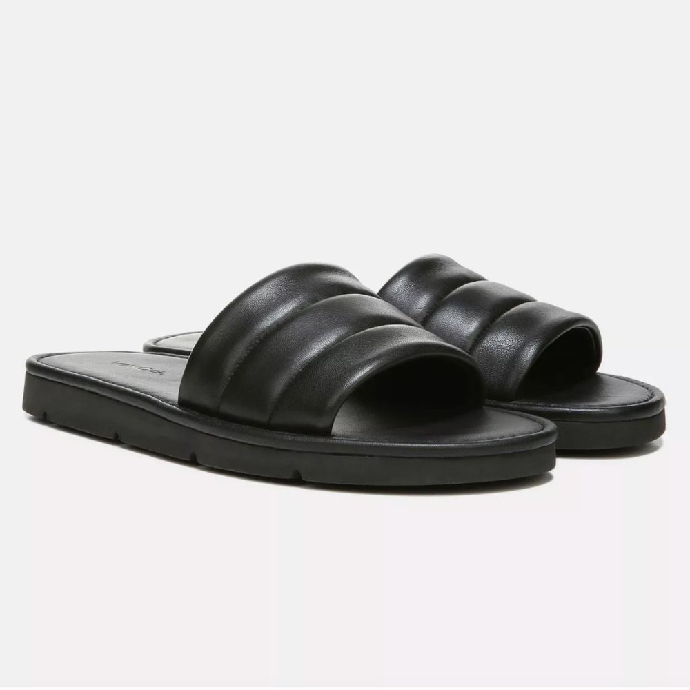 Vince Olina Leather Slip On Sandal